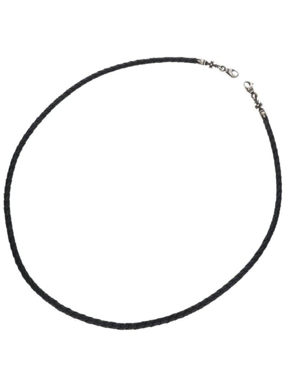 Chrome Hearts Mask Leather Chain 2 Clip Necklace